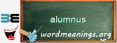 WordMeaning blackboard for alumnus